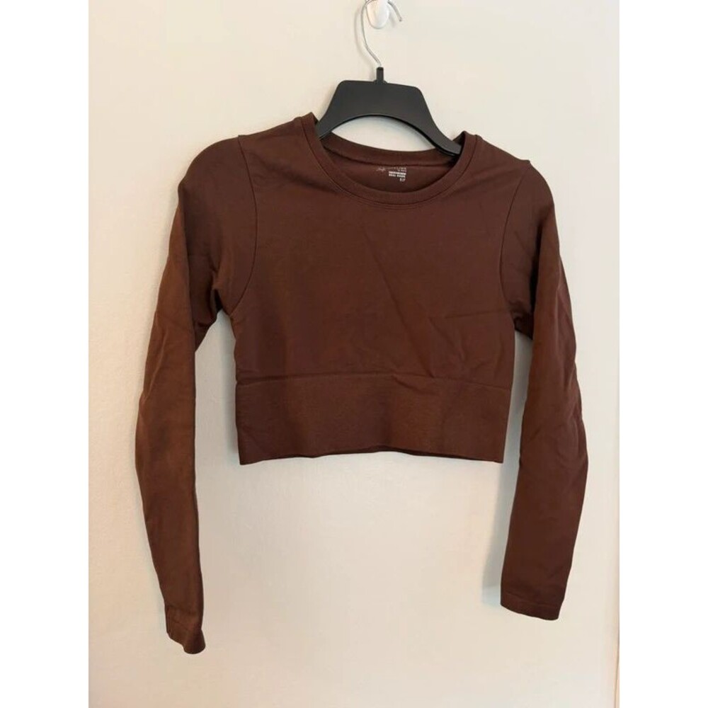 Aerie Offline Brown Seamless Activewear Top
